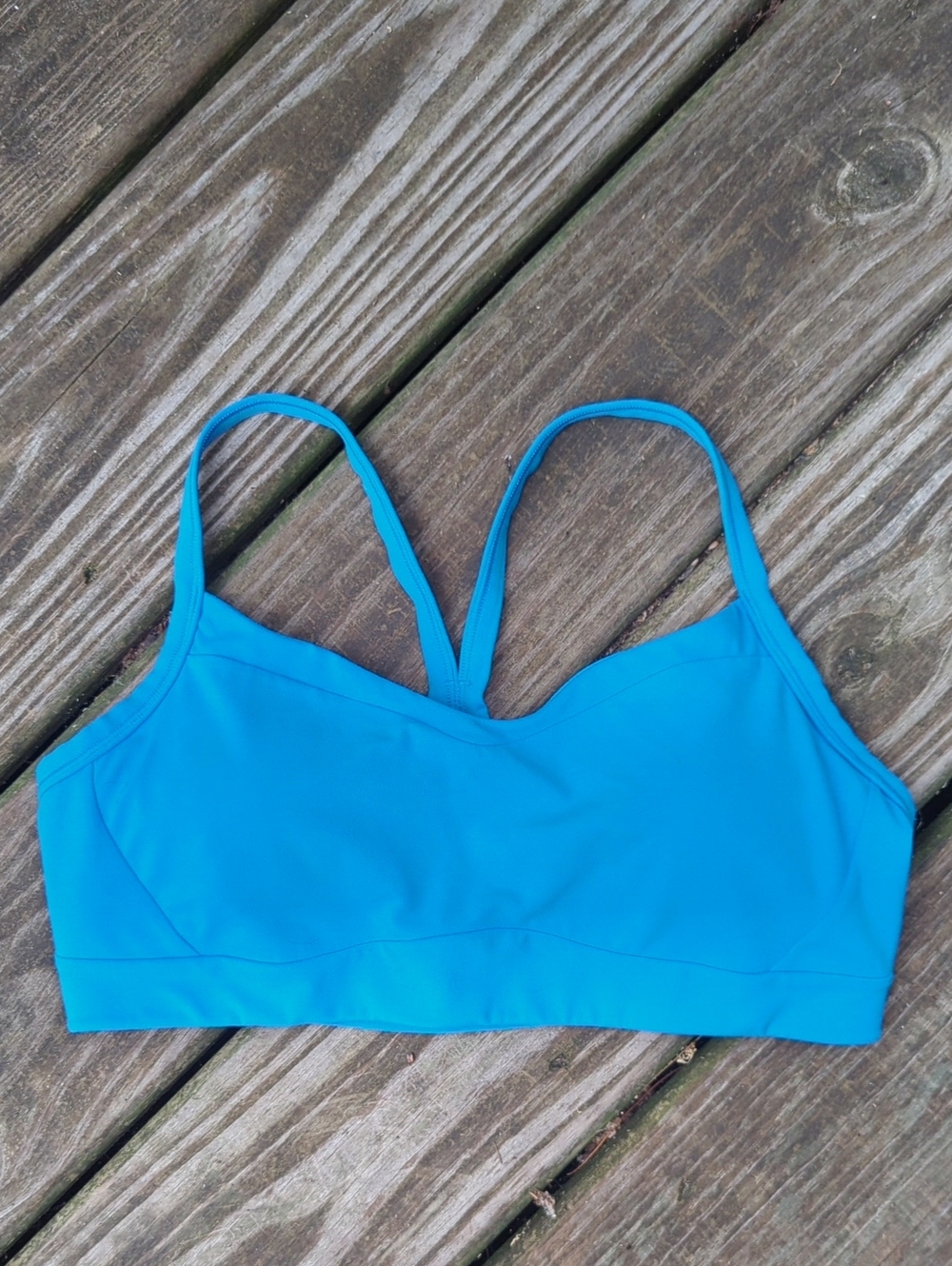 Athleta Bright Blue Racerback Sports Bra